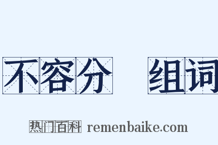 不容分說组词是什么意思的图片